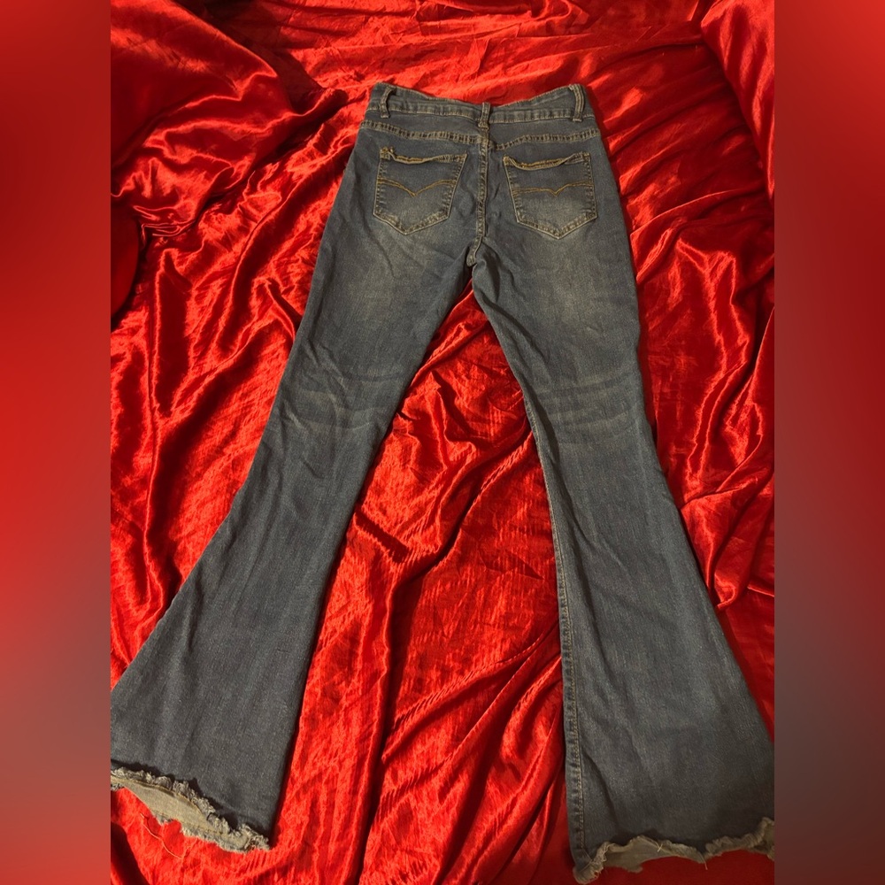 Women's Flared Blue Jeans